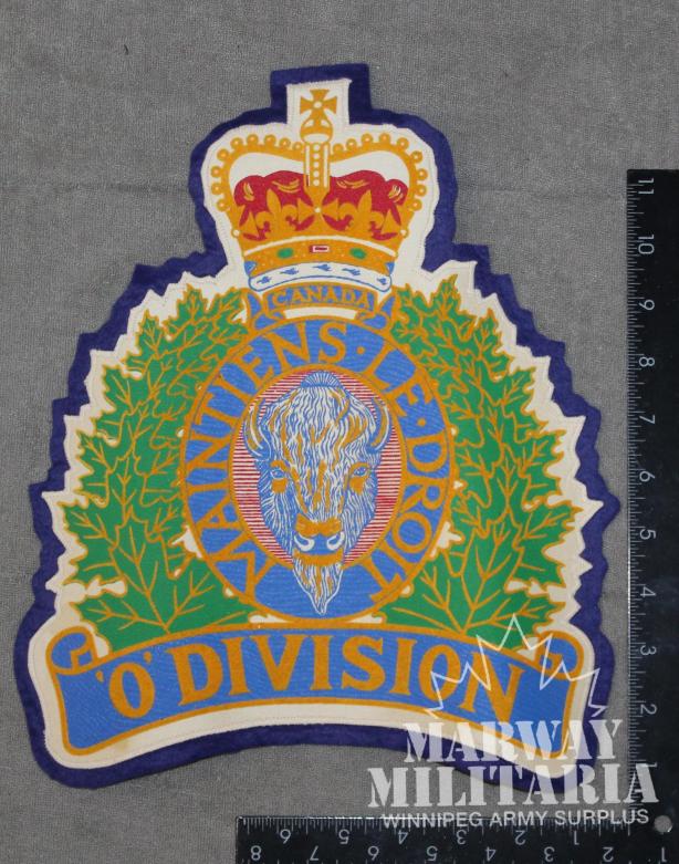 RCMP O Division Crest - HUGE