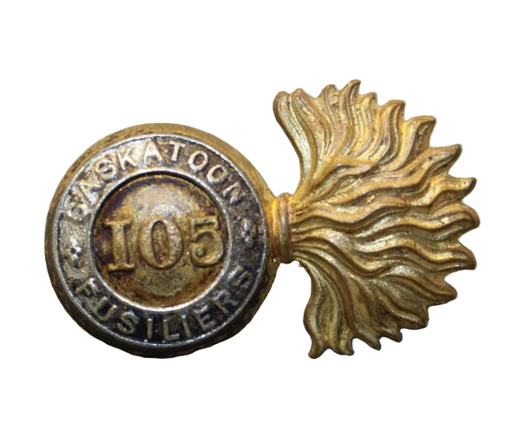 Pre WW1 105th Saskatoon Fusiliers Collar Badge