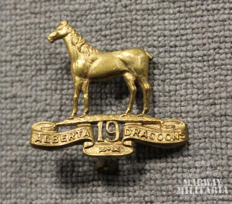 19th Alberta Dragoons Collar Badge