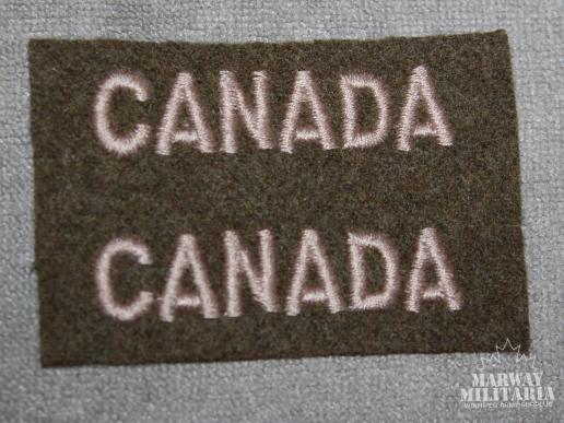 WW2, Canada Nationality Shoulder Title Pair