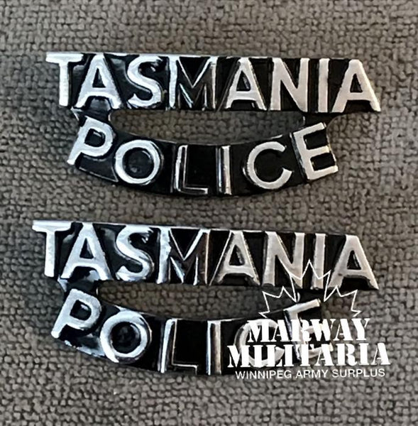 Australia, TASMANIA Police Shoulder Title Badge Pair