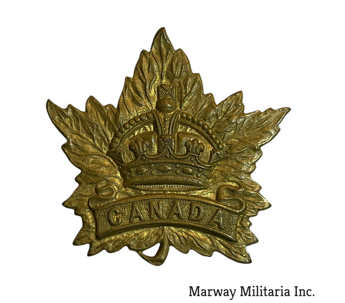 WW2 Canadian General Service Cap Badge Marway Militaria Inc ww2-canadian-general-service-cap-badge-marway-militaria-inc