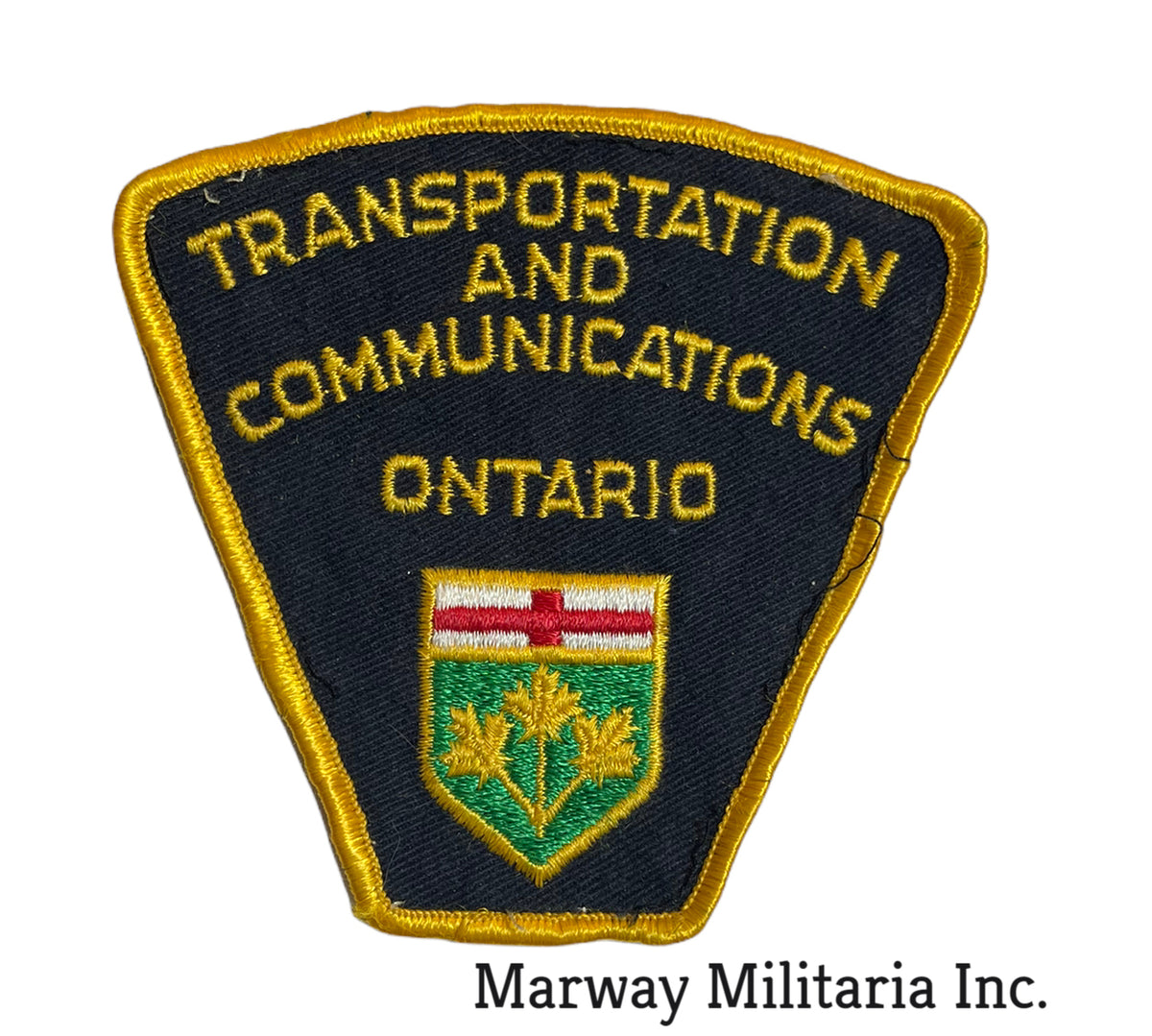 Transportation and Communications Ontario Patch – Marway Militaria Inc ...