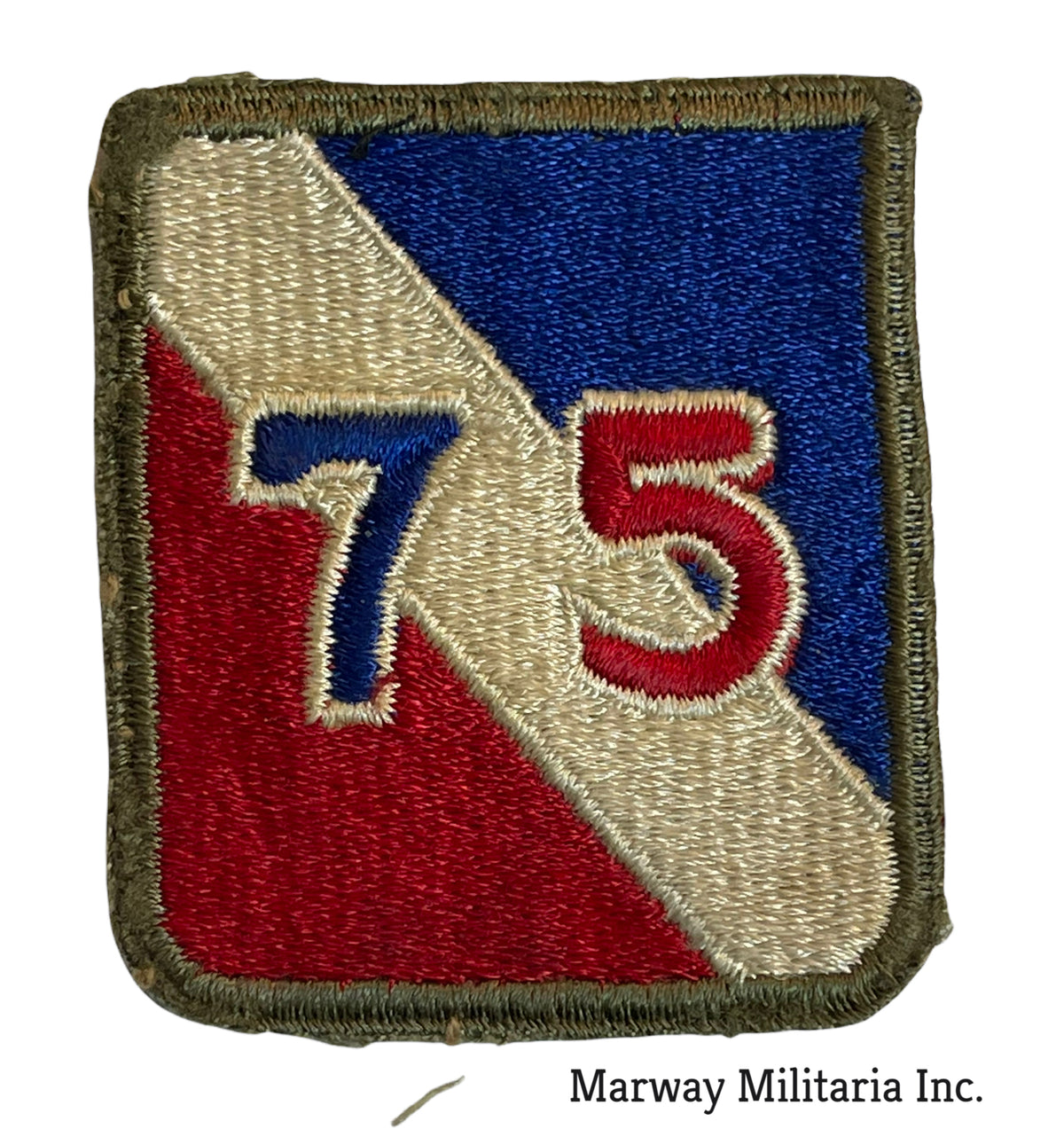 WW2 era, US Army 75th Infantry Division Patch – Marway Militaria Inc ...
