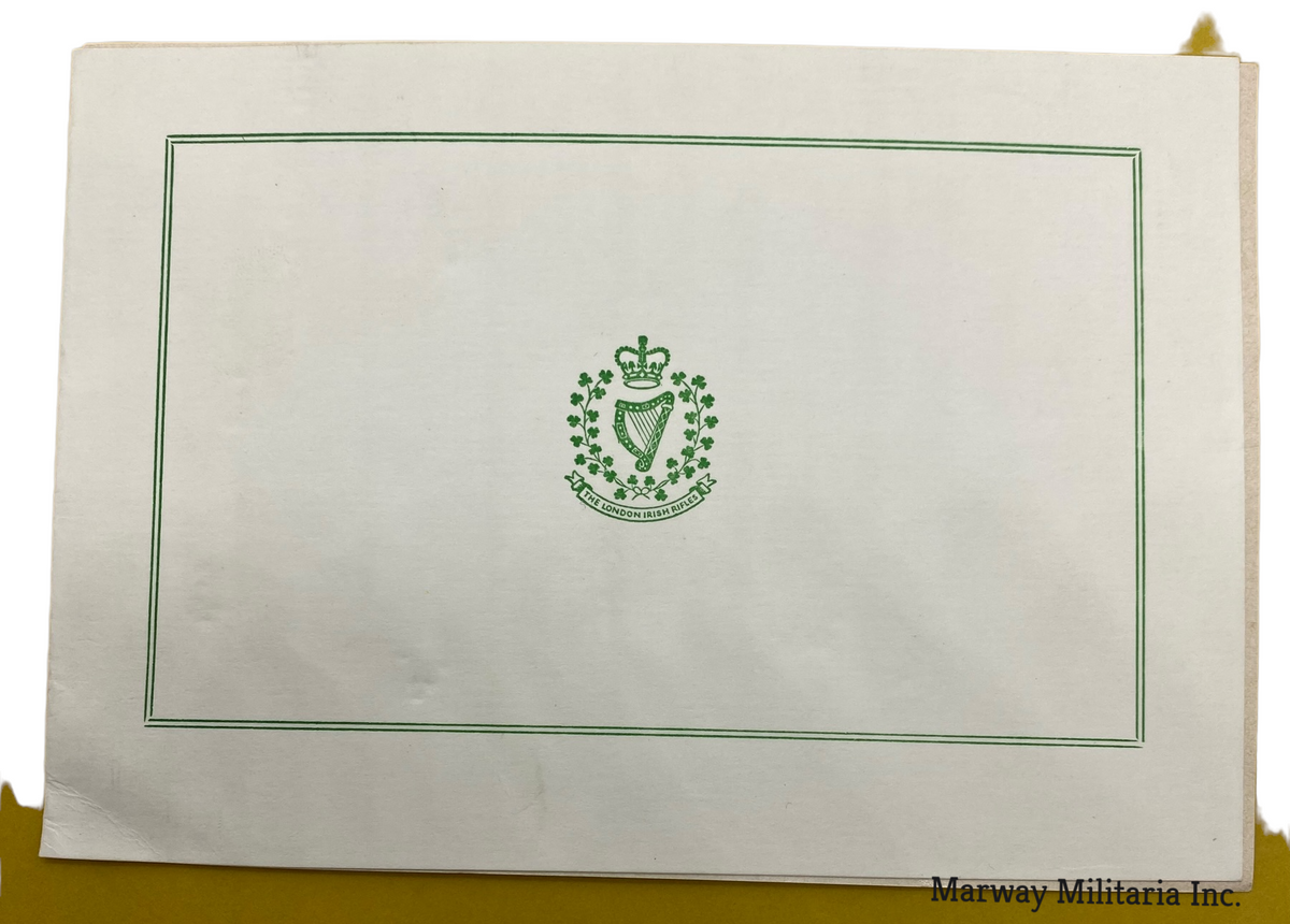 The London Irish Rifles Regiment Christian Card – Marway Militaria Inc ...