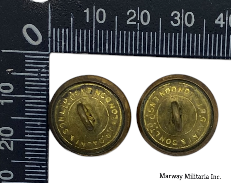 49th Edmonton Regiment Uniform Button Lot Marway Militaria Inc & Winnipeg Army Surplus