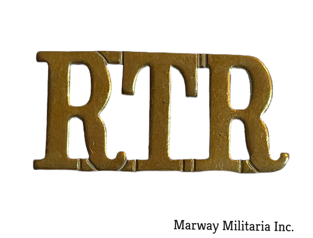 British Rtr British RTR Royal Tank Regiment Shoulder Title Badge – Marway Militaria ...