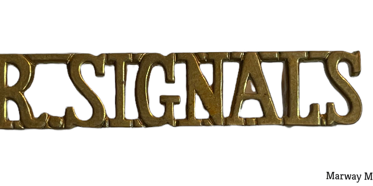 British R SIGNALS Shoulder Title Badge – Marway Militaria Inc ...