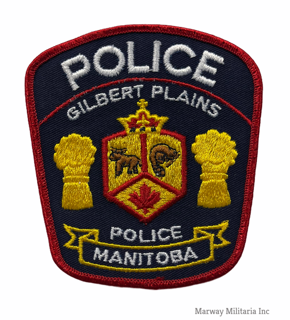 Gilbert Plains Manitoba Police Patch Marway Militaria Inc & Winnipeg