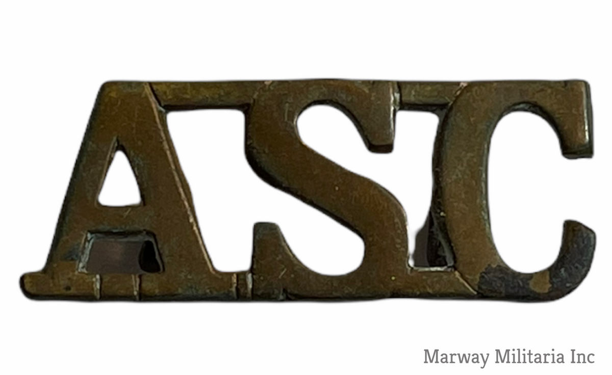 WW1 British ASC Army Service Corps Shoulder Title Badge – Marway ...