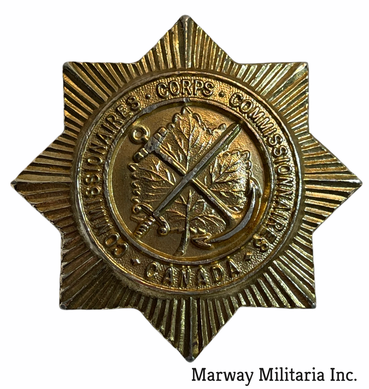 Canadian Corps of Commissionaires Cap Badge – Marway Militaria Inc ...