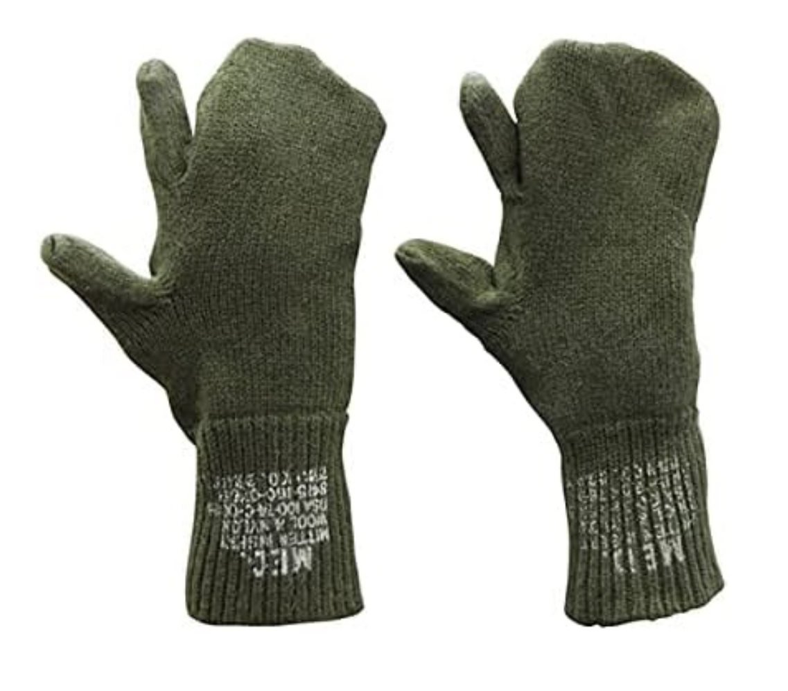 US Army Military Wool Trigger Finger Mittens Pair Marway Militaria
