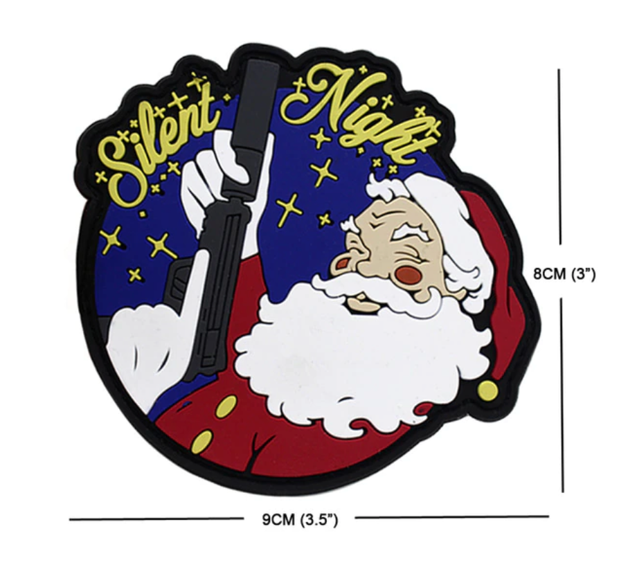 Santa Christmas Silent Night PVC Velcro Morale Patch – Marway Militaria ...